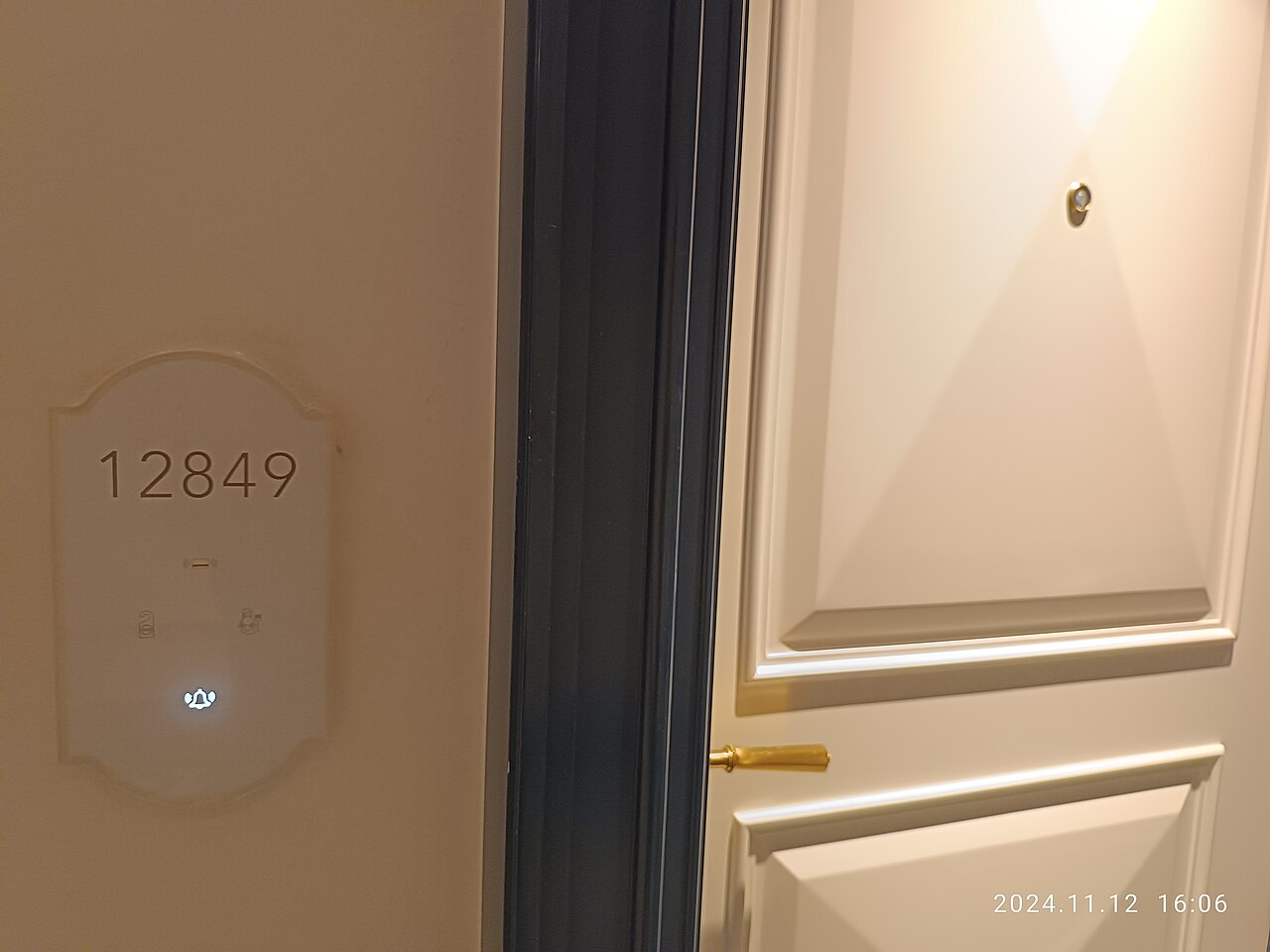 Hotel room number sign at Grand Lisboa Palace, Macau